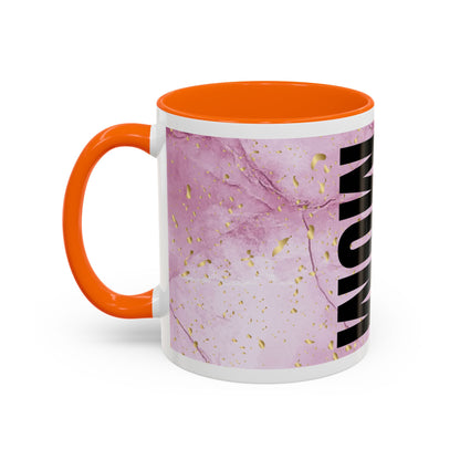 Mom Definition Accent Coffee Mug – Inspirational Pink Marble Mother’s Day Gift (11/15oz)