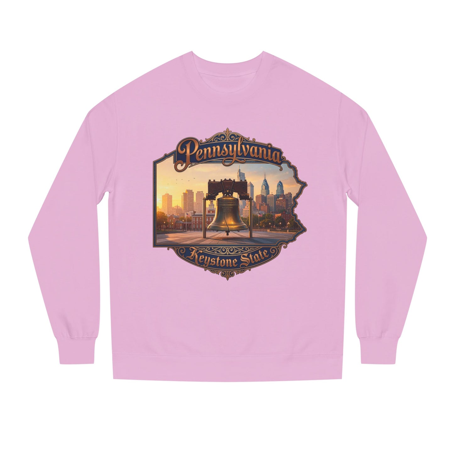 Pennsylvania Keystone State Sweatshirt — Liberty Bell & City Skyline Crewneck