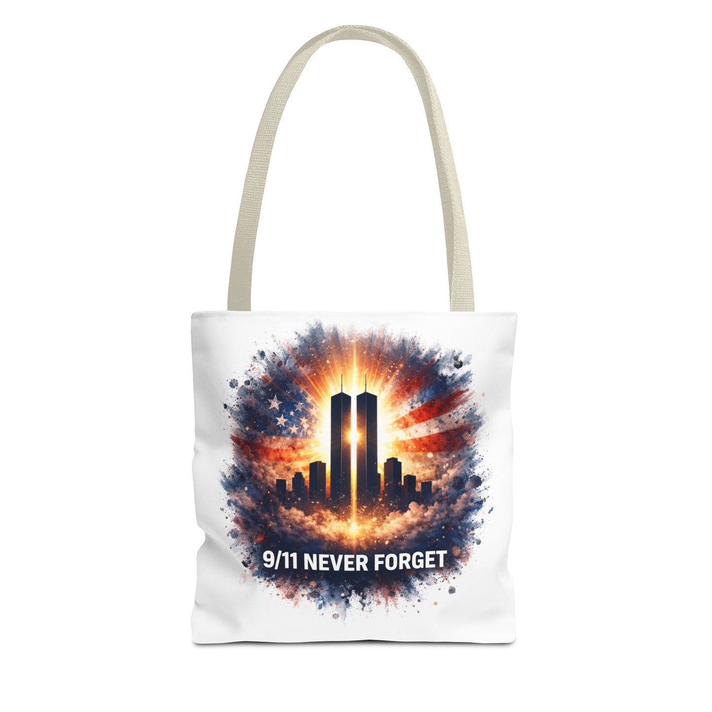 9/11 Never Forget Memorial Tote Bag — Twin Towers Tribute Tote