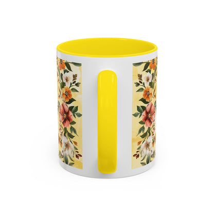 She Is Mom Floral Accent Coffee Mug — 'She is Peace, She is Home' Mother's Day Gift