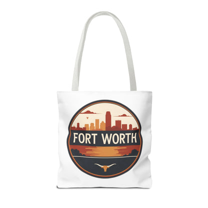 Fort Worth Skyline Tote Bag — Vintage Texas Cityscape Tote