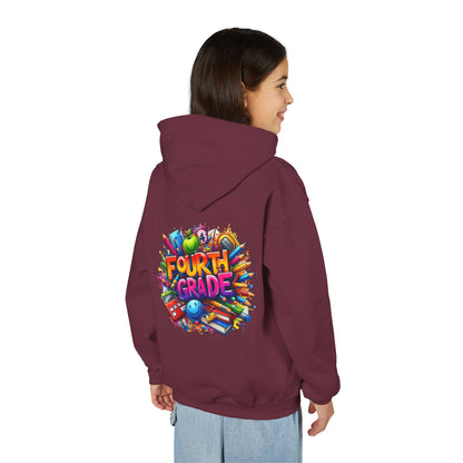 Fourth Grade Youth Hoodie — Colorful Back-to-School Kids Sweatshirt