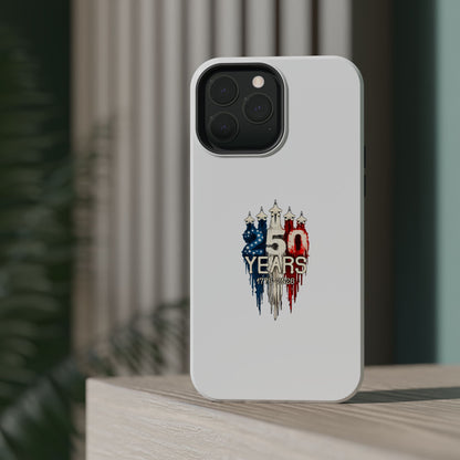 50 Years Patriotic iPhone Case — American Flag Anniversary Magnetic Impact-Resistant Case