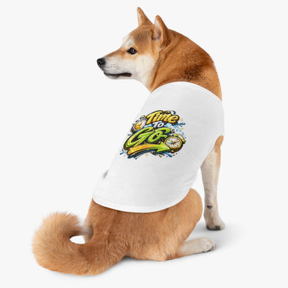 Time to Go Pet Tank Top — Outdoor Walk & Travel Dog Tank