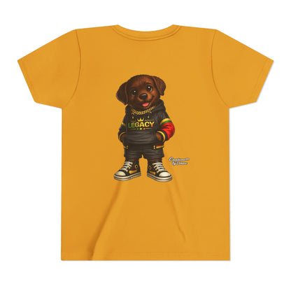 Youth Tee — Cute Rottweiler Puppy in 'Legacy' Hoodie Kids T‑Shirt