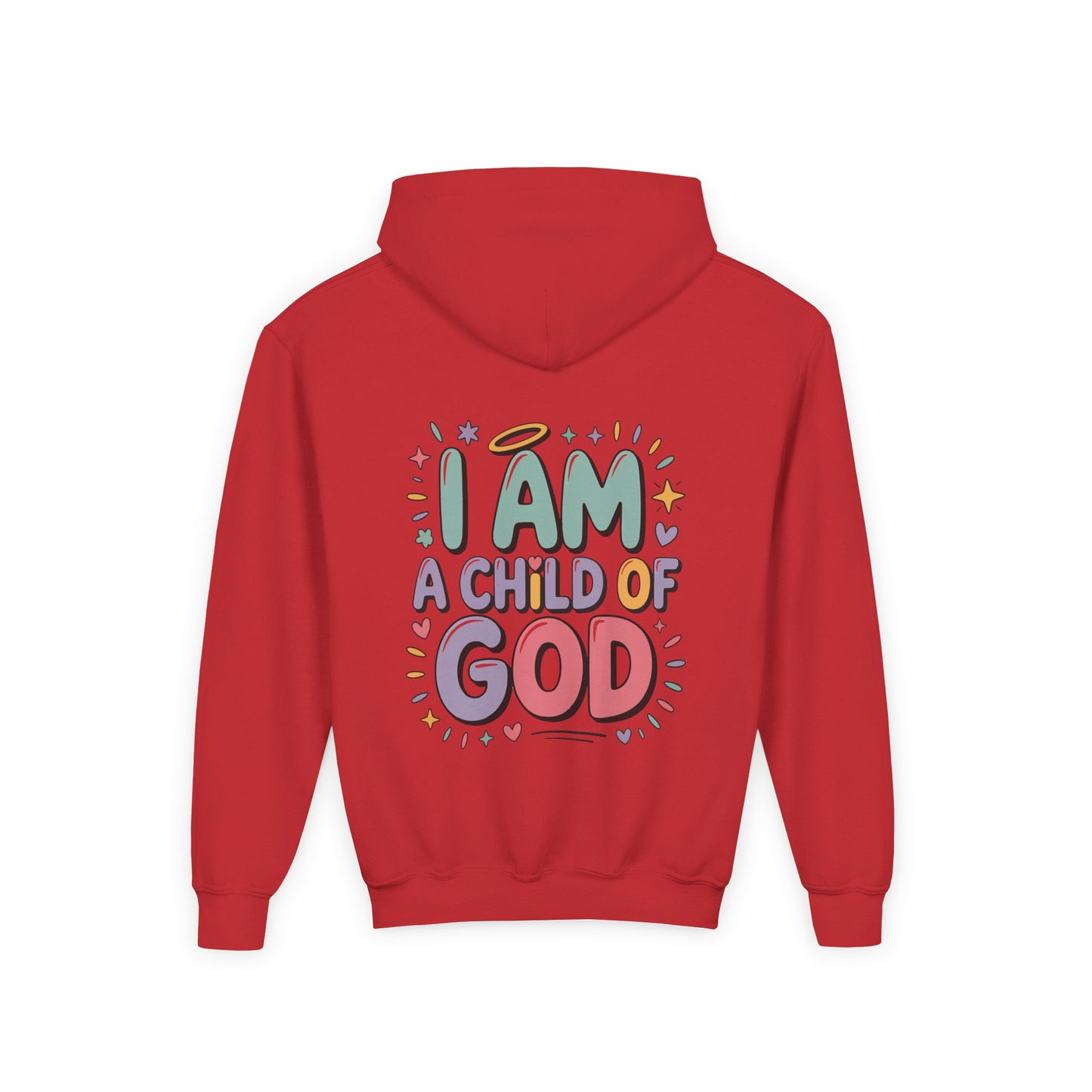 Youth Hoodie — "I Am a Child of God" Inspirational Kids Hooded Sweatshirt