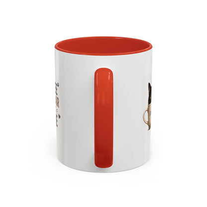 Coffee & Cat Hair Mug — "Coffee, Cat Hair, Don't Care" Accent Ceramic Coffee Mug (11/15oz)