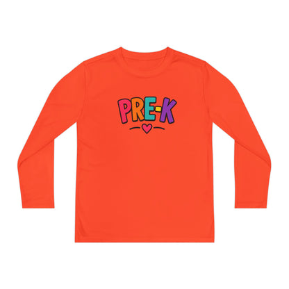 Pre-K Kids Long Sleeve Tee — Colorful Cute PreK Shirt for Preschoolers