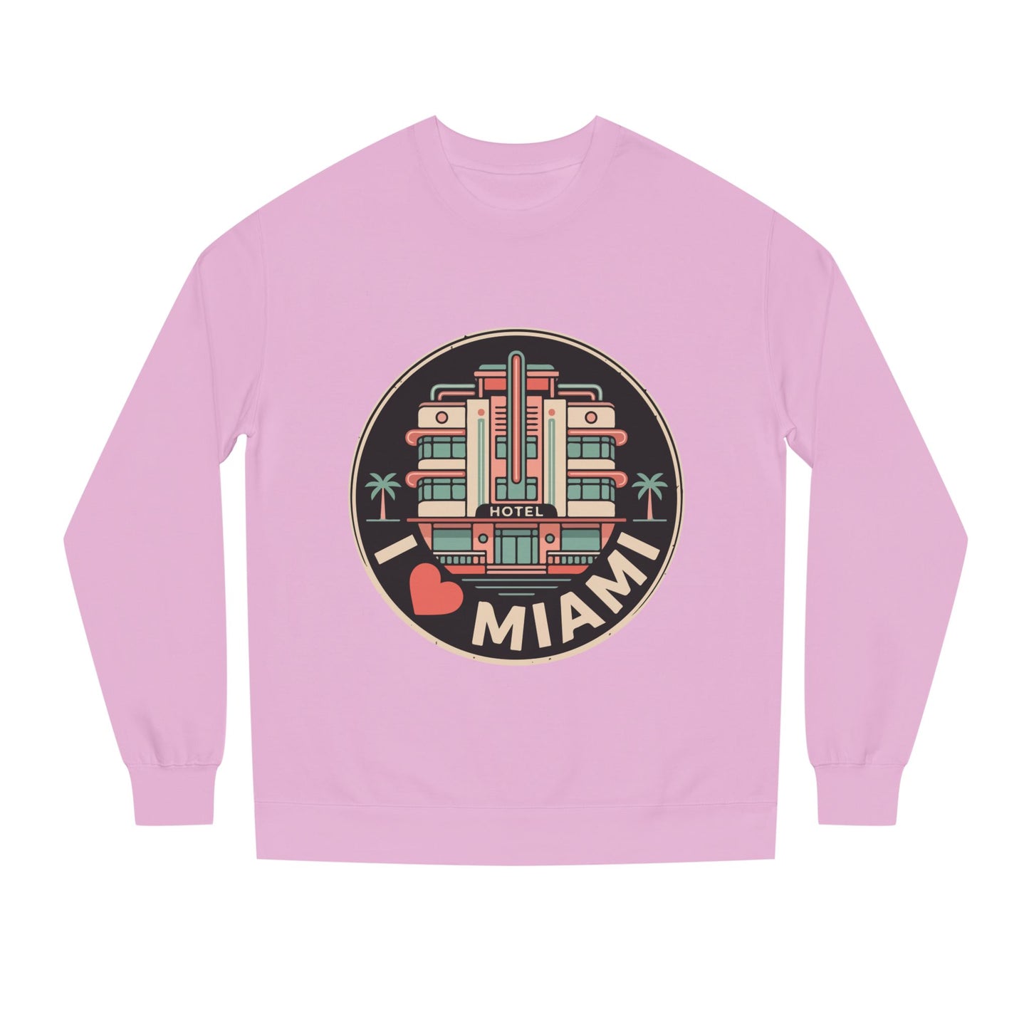 Miami Art Deco Sweatshirt — I Love Miami Vintage Hotel Crewneck