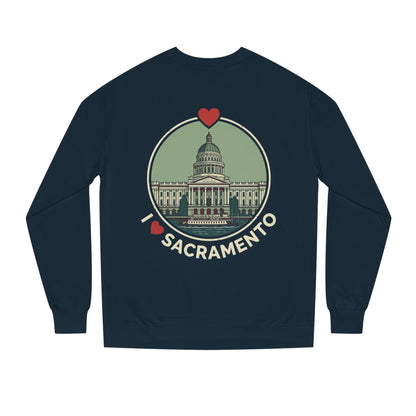 Sacramento Capitol Crewneck Sweatshirt — I Love Sacramento Vintage Graphic