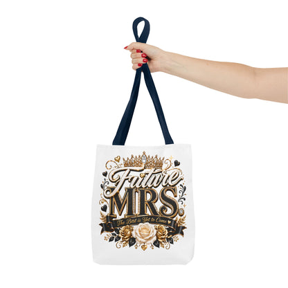 Future Mrs. Tote Bag — Bridal Bachelorette Gift Bag with Gold Crown Design