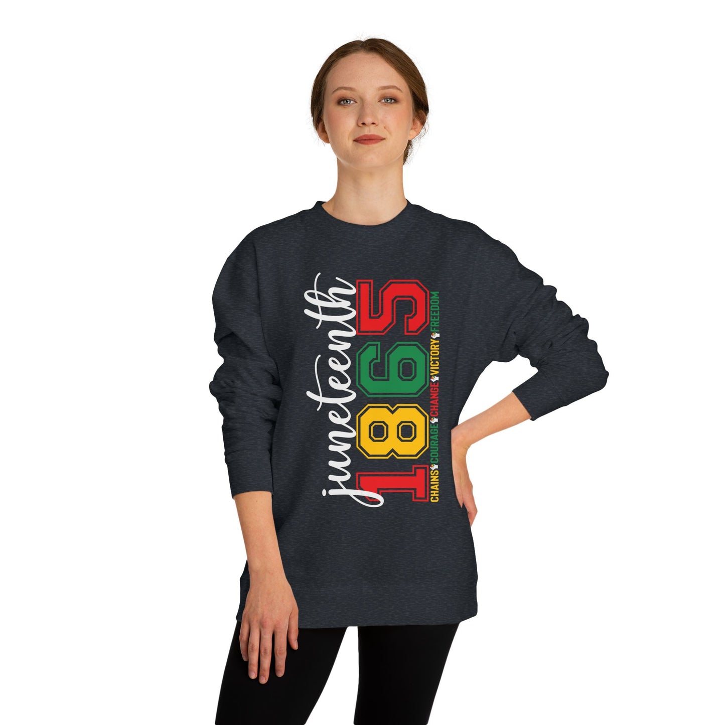 Juneteenth 1865 Crewneck Sweatshirt – Black Liberation Pride Graphic