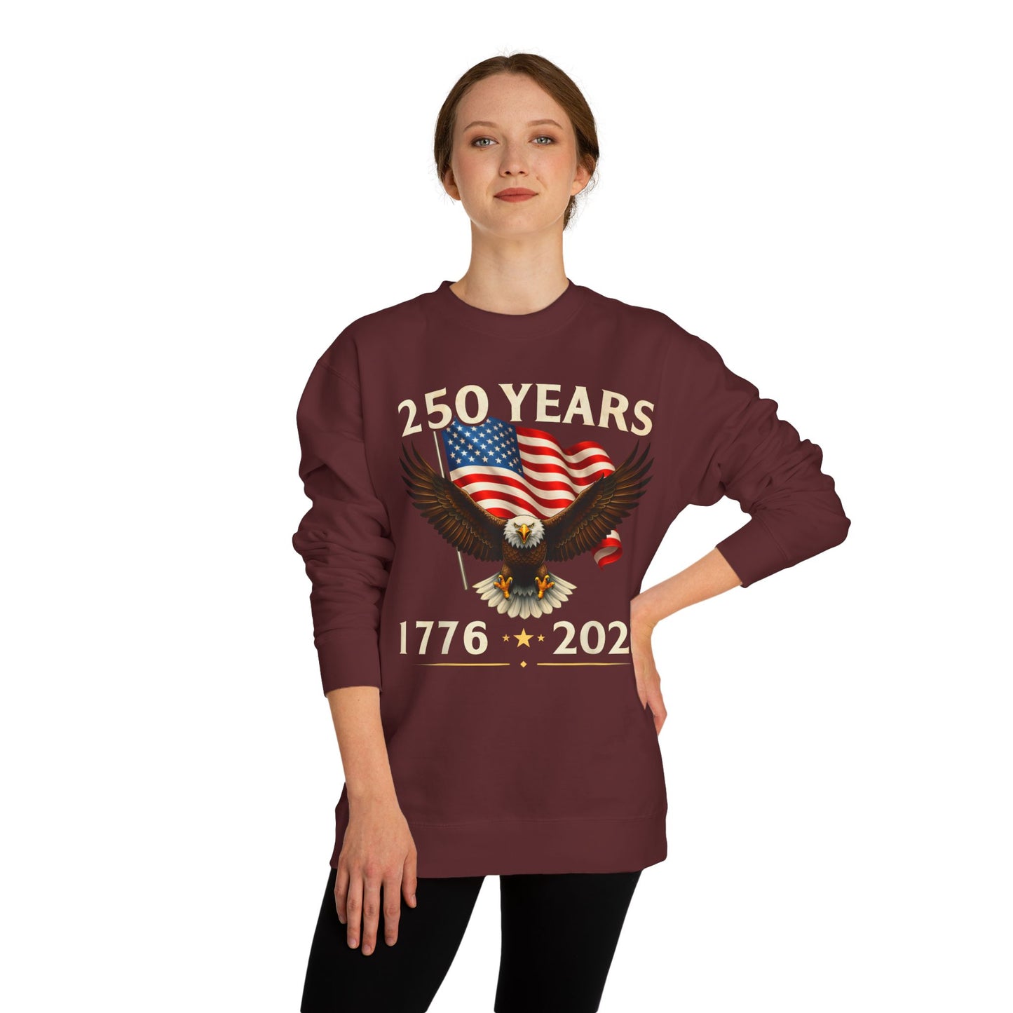 250 Years 1776–2026 Eagle Flag Crewneck Sweatshirt