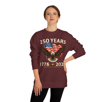 250 Years 1776–2026 Eagle Flag Crewneck Sweatshirt