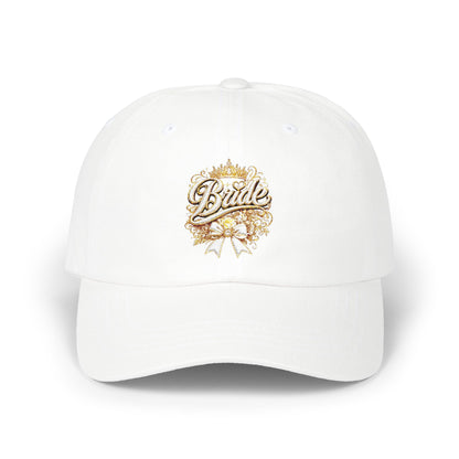 Bride Floral Script Dad Cap — Bridal Party Bachelorette Baseball Hat