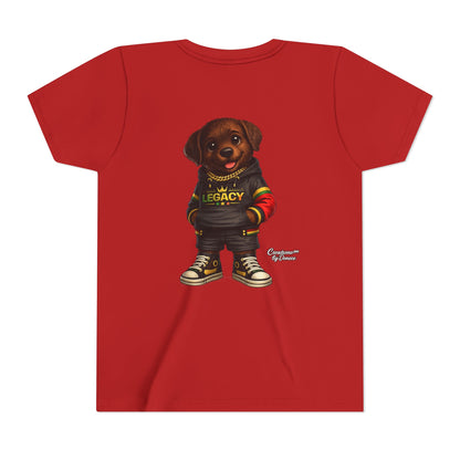 Youth Tee — Cute Rottweiler Puppy in 'Legacy' Hoodie Kids T‑Shirt