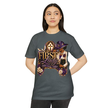 First Lady Christian T-Shirt — "Chosen • Called • Anointed" Faith Graphic Tee