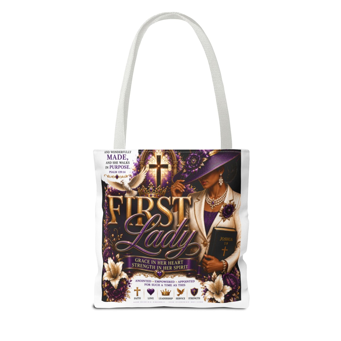 First Lady Christian Tote Bag – Faithful Grace Inspirational Church Purse