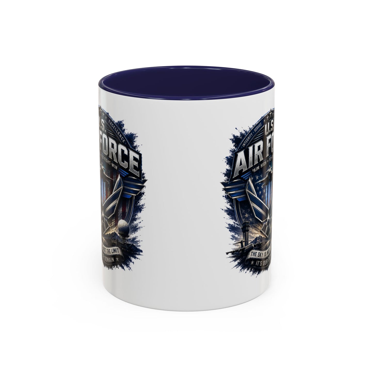 U.S. Air Force Accent Coffee Mug — Military Emblem 11/15oz