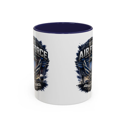 U.S. Air Force Accent Coffee Mug — Military Emblem 11/15oz