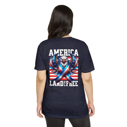 America Land of the Free Eagle Ribbon T-Shirt