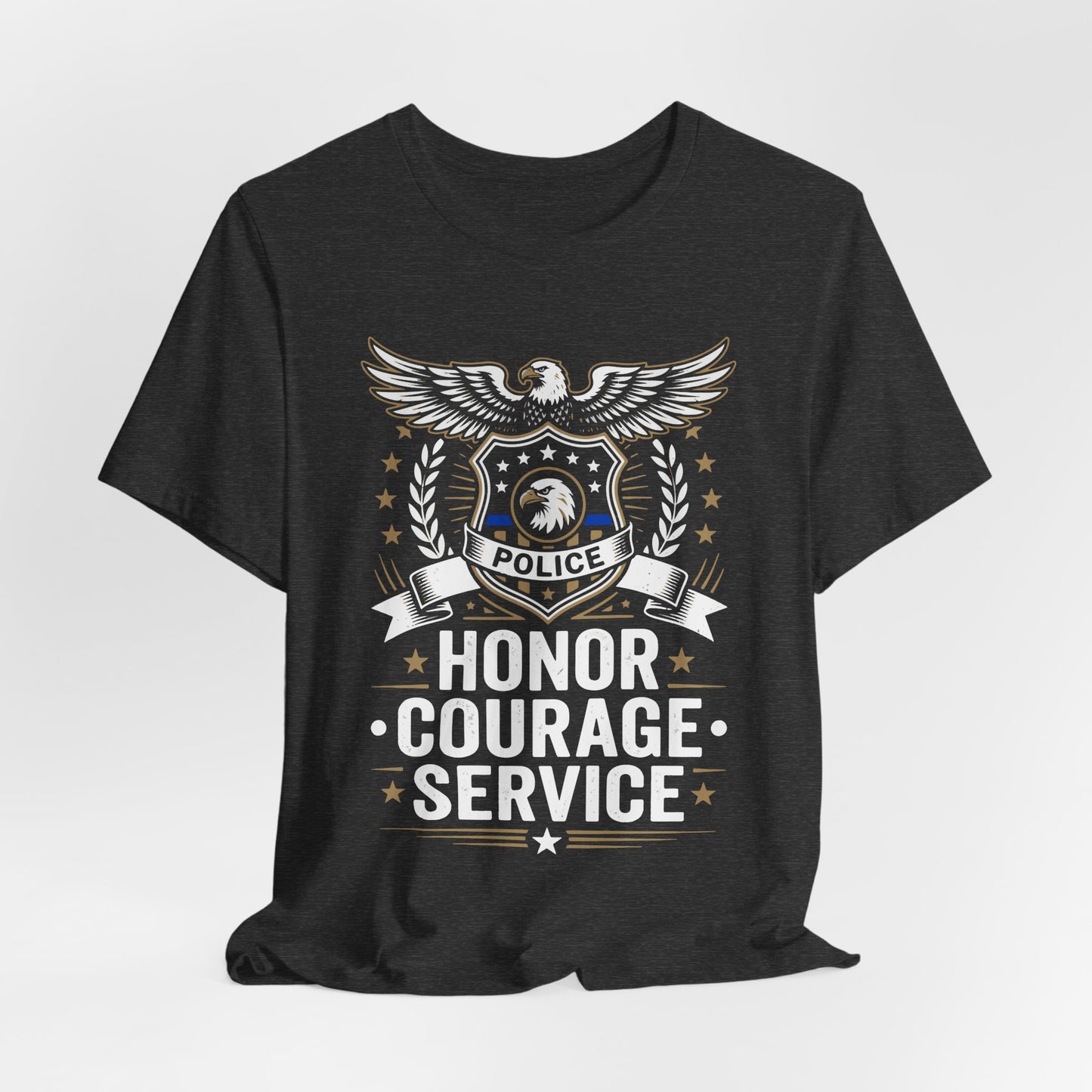 Police Honor Courage Service T-Shirt — Law Enforcement Tribute Tee