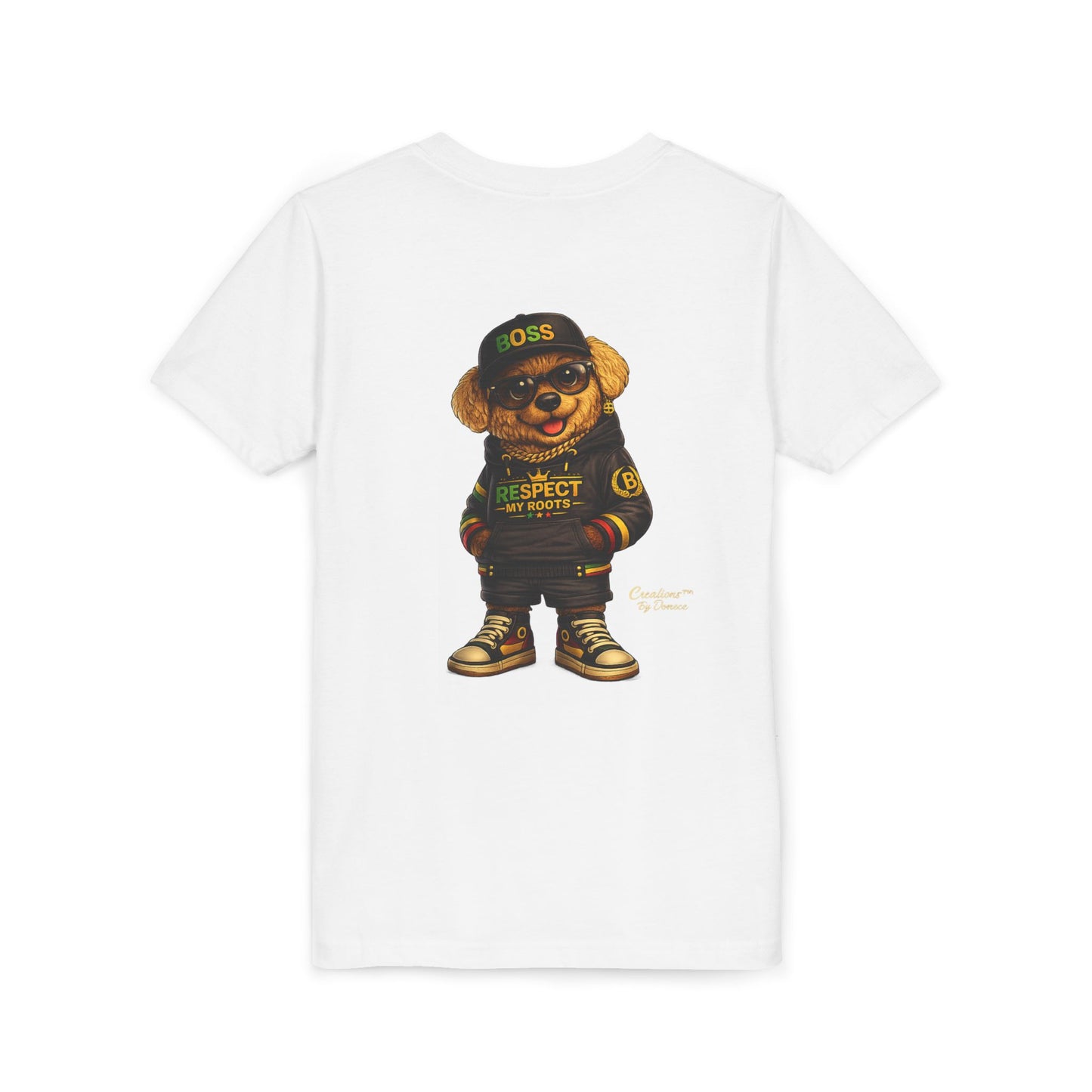 Kids Graphic Tee - 'Respect the Hustle' Teddy Bear Streetwear
