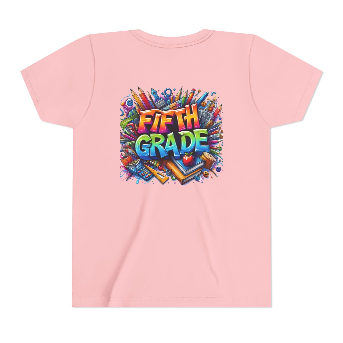 Fifth Grade Kid's Tee - Colorful School Supplies Back to School T-Shirt