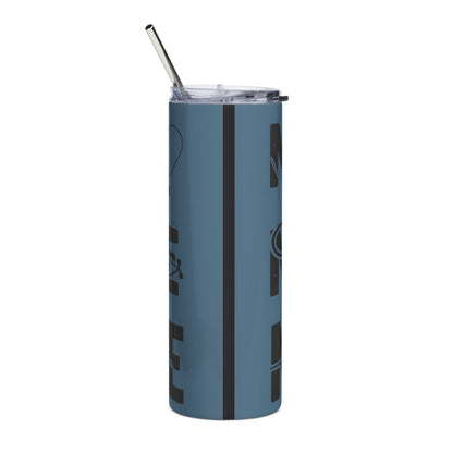 Nurse Stainless Steel Tumbler 20oz – Blue Medical Scrubs Drink Cup with Heartbeat Design
