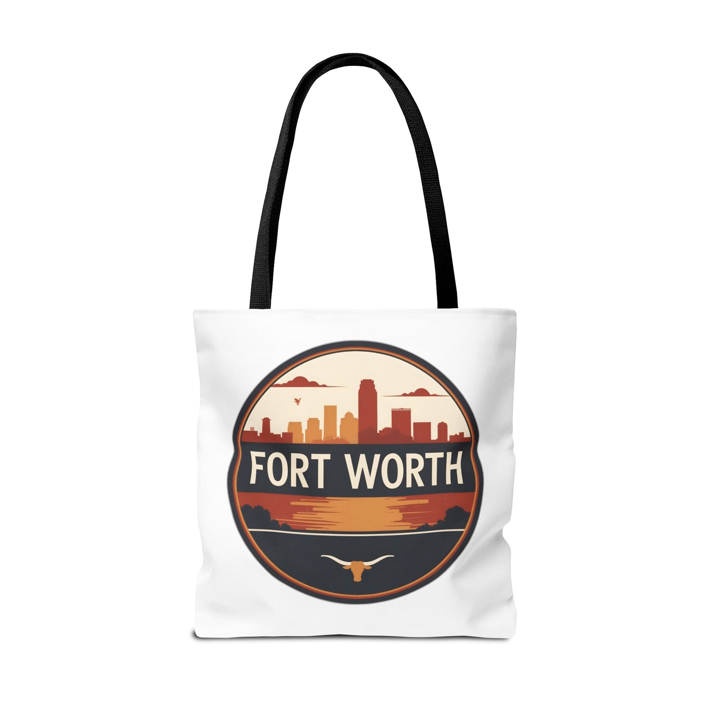 Fort Worth Skyline Tote Bag — Vintage Texas Cityscape Tote