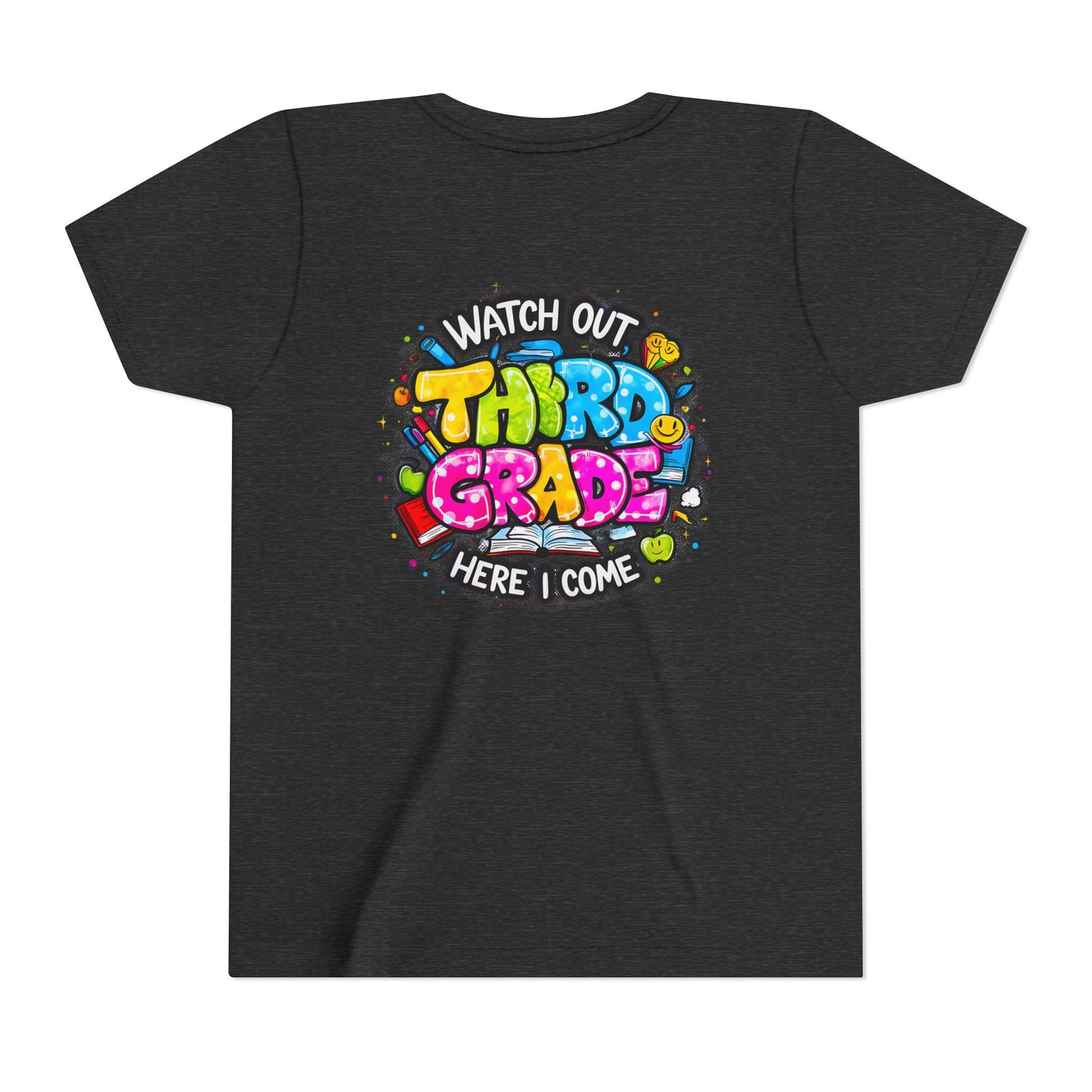 Third Grade Kids T‑Shirt — "Watch Out Third Grade Here I Come" Back-to-School Tee