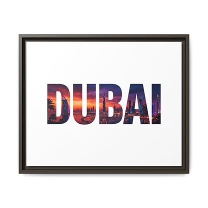 Dubai Photo-Text Matte Canvas Framed Wall Art