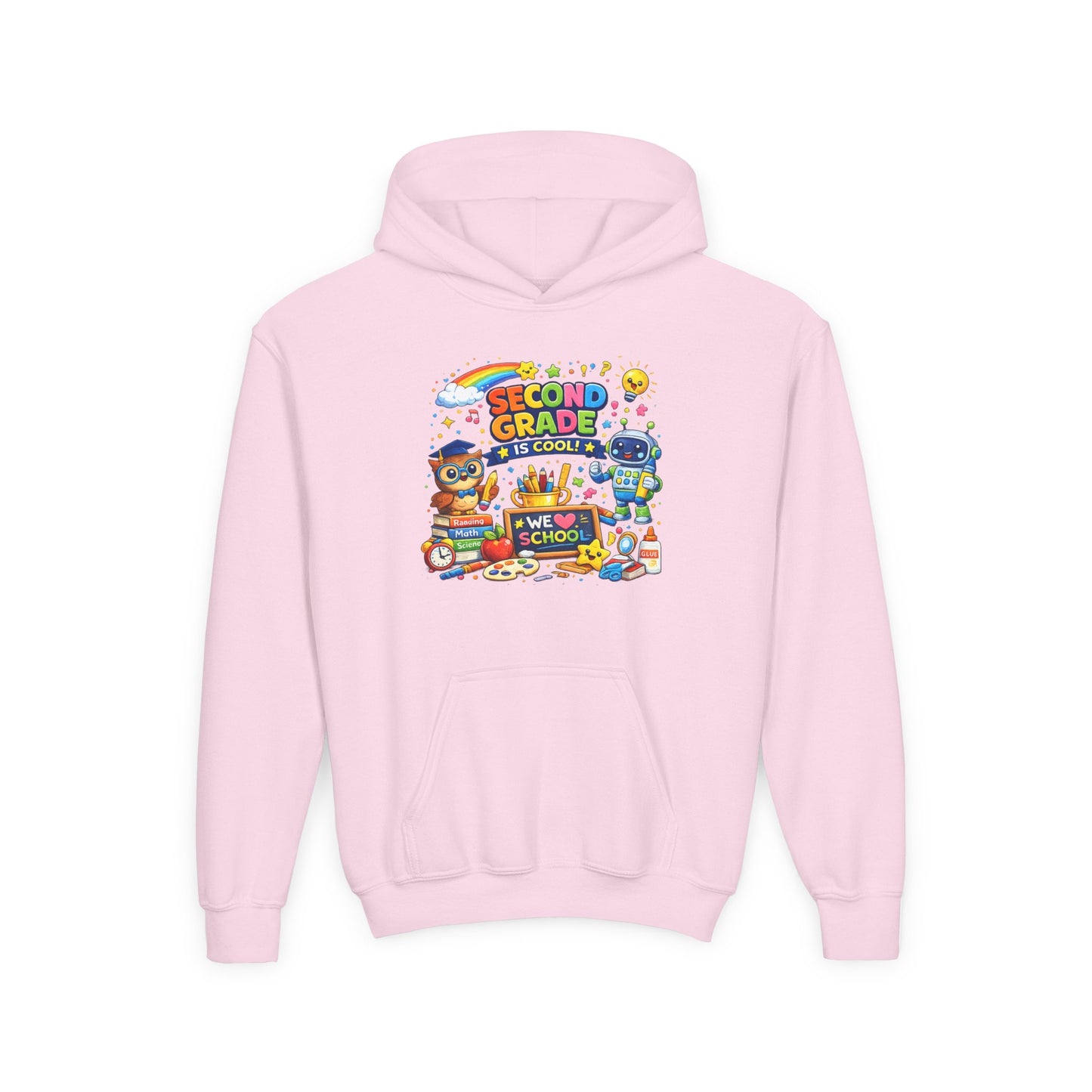 Second Grade Hoodie — 'Second Grade Is Cool' Kids Back-to-School Sweatshirt