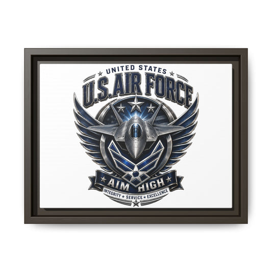 U.S. Air Force 'Aim High' Framed Canvas Print