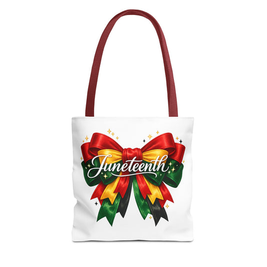 Juneteenth Ribbon Tote Bag – Celebration Gift Tote for Juneteenth
