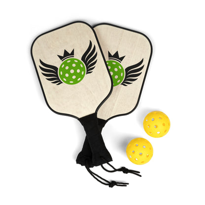 Pickleball Paddle Set — Winged Ball Design Kit (2 Paddles + 2 Balls)