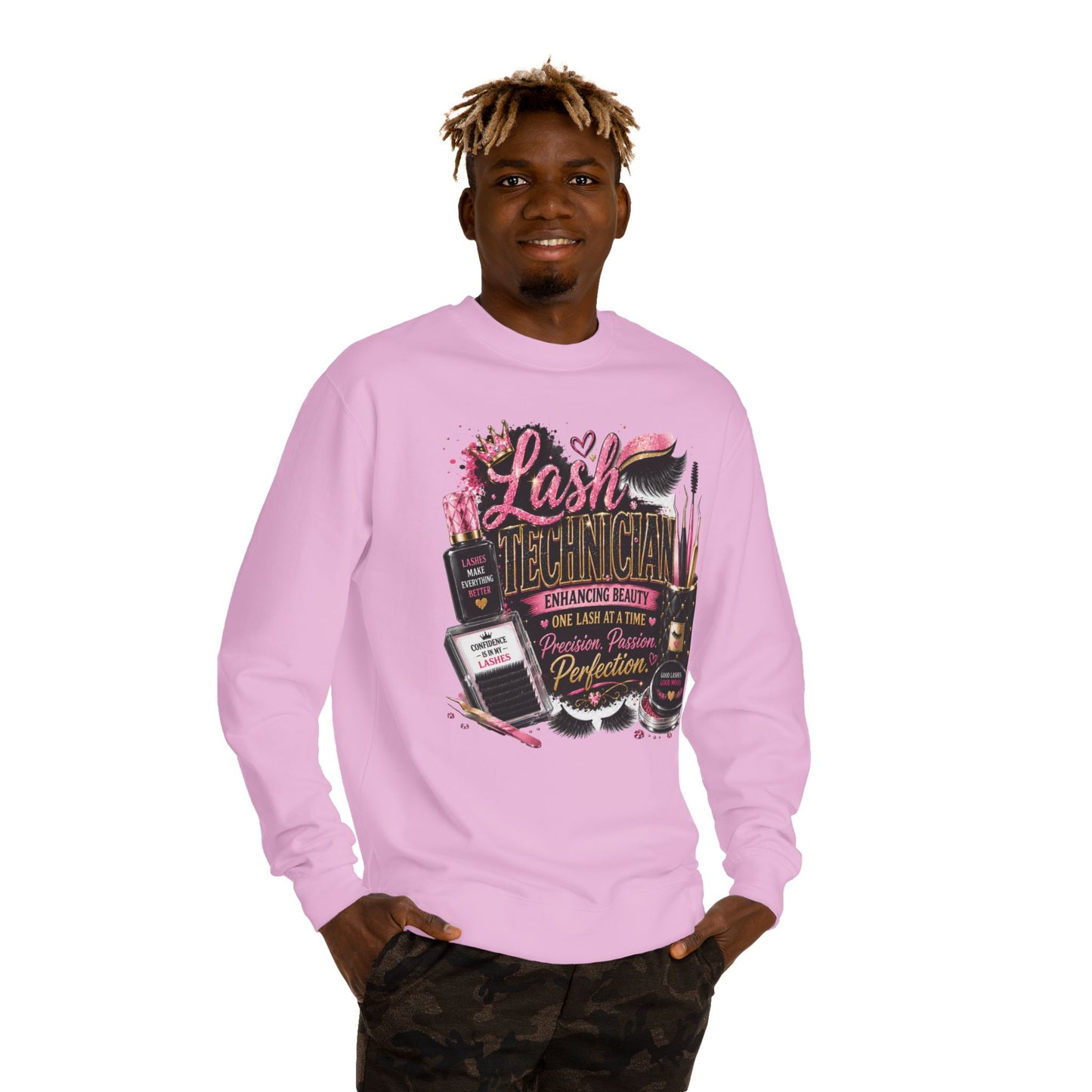 Lash Technician Crewneck Sweatshirt — Professional Eyelash Artist Apparel