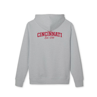 Cincinnati Hoodie — 'CINCINNATI Est. 1788' Red Script City Pride Pullover