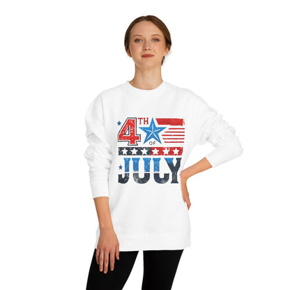 4th of July Crewneck Sweatshirt – Patriotic American Flag Design
