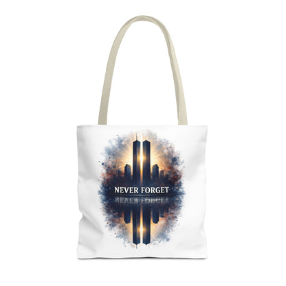 Never Forget Memorial Tote Bag — 9/11 Tribute Skyline All-Over Print