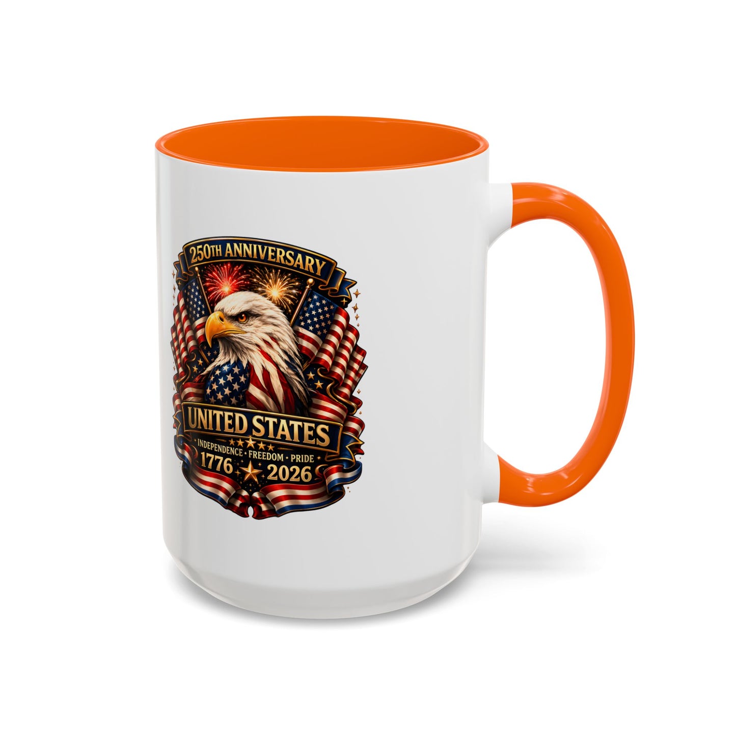 Patriotic Eagle Coffee Mug - United States 250th Anniversary 1776-2026