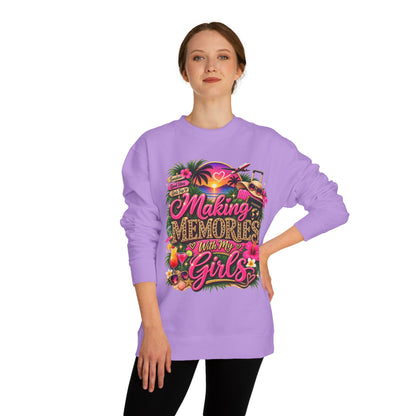 Making Memories With My Girls Crewneck Sweatshirt — Tropical Girls Trip Pullover