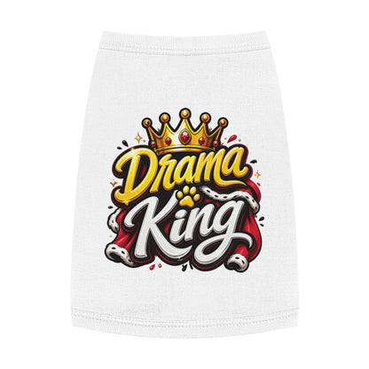 Drama King Pet Tank Top – Crown Graphic Dog Shirt