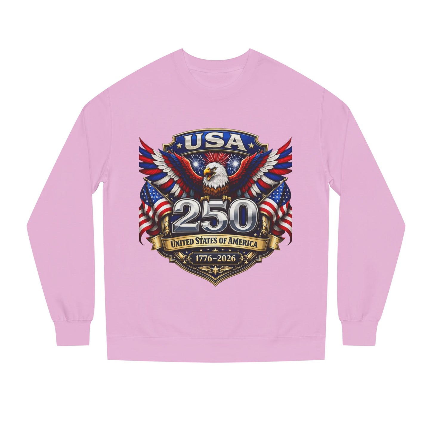 USA 250th Anniversary Sweatshirt — Patriotic Eagle 1776–2026 Crewneck