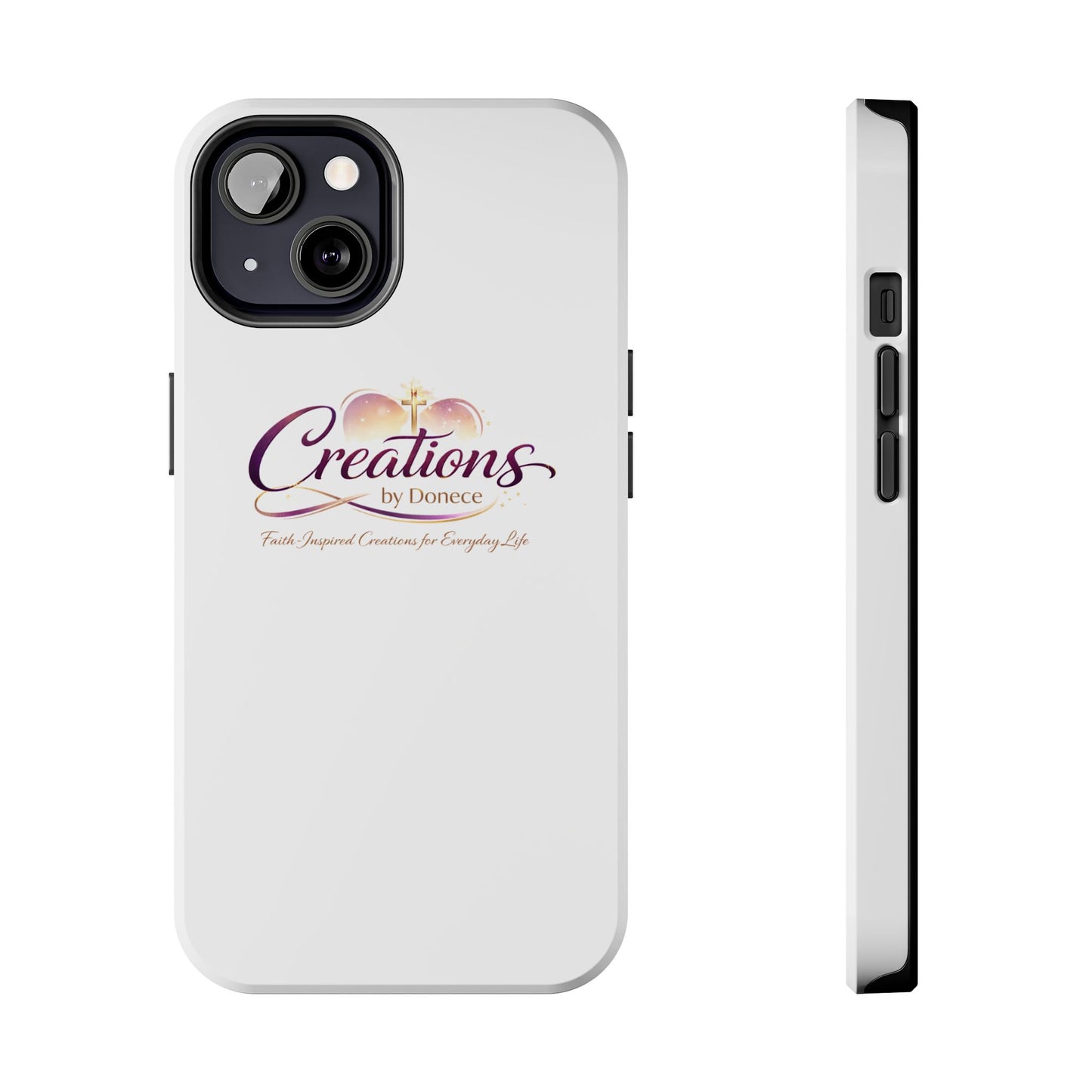 Creations by Donece Soft-Touch Tough Phone Case — Faith-Inspired Logo Protective Cover