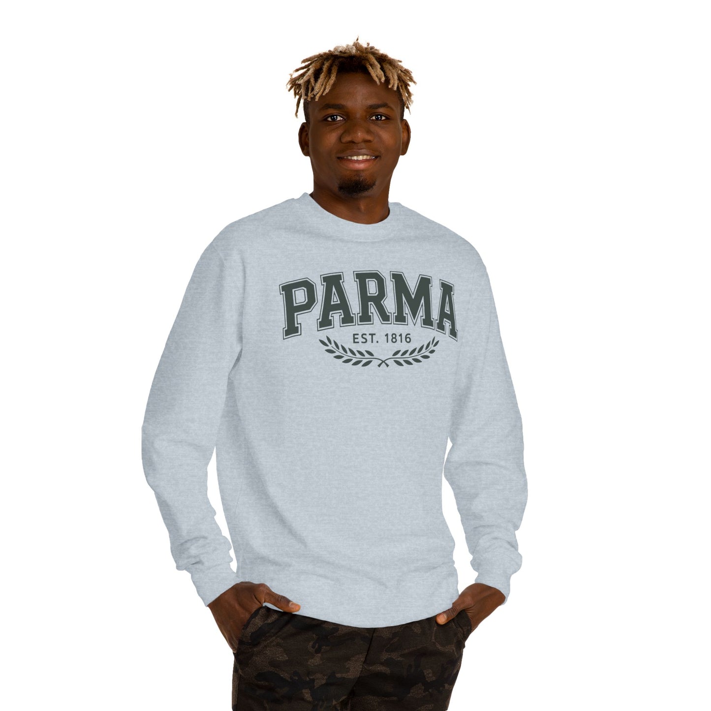 Parma Vintage Crewneck Sweatshirt — 'PARMA EST. 1816' Collegiate Pullover
