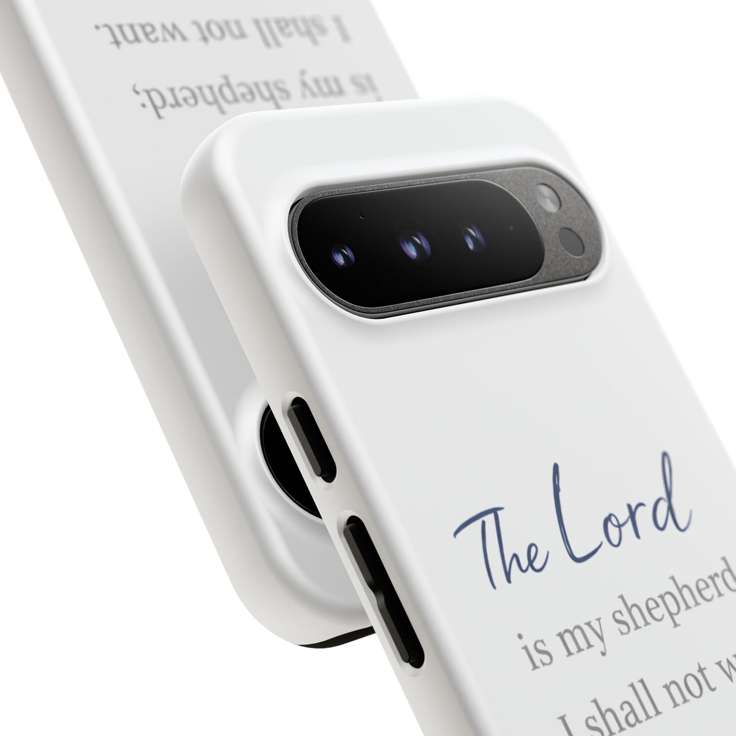 Psalm 23:1 Phone Case — "The Lord is my shepherd; I shall not want" Christian Protective Cover