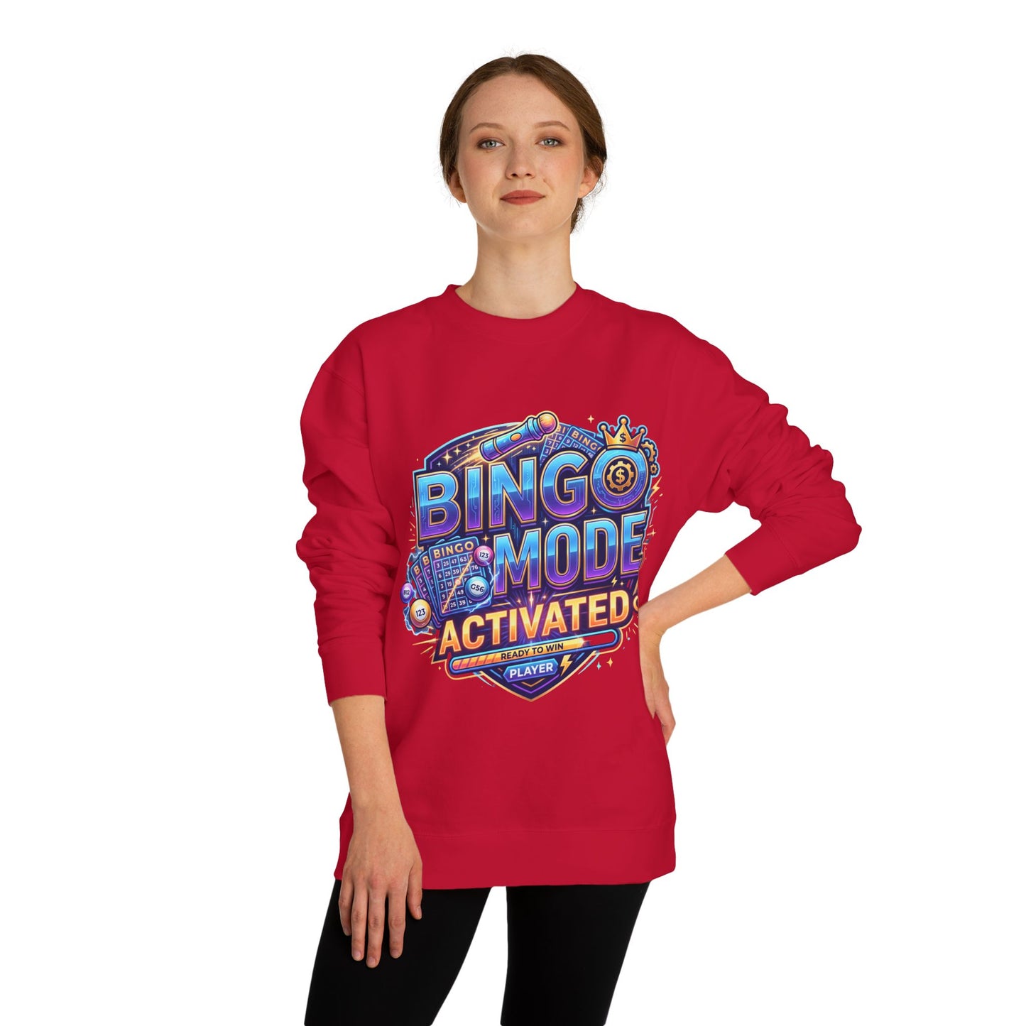 Bingo Mode Activated Sweatshirt — Fun Gamer/Player Bingo Crewneck