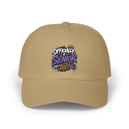 Senior 2025 Dad Cap - "Officially Senior" Graduation Baseball Hat