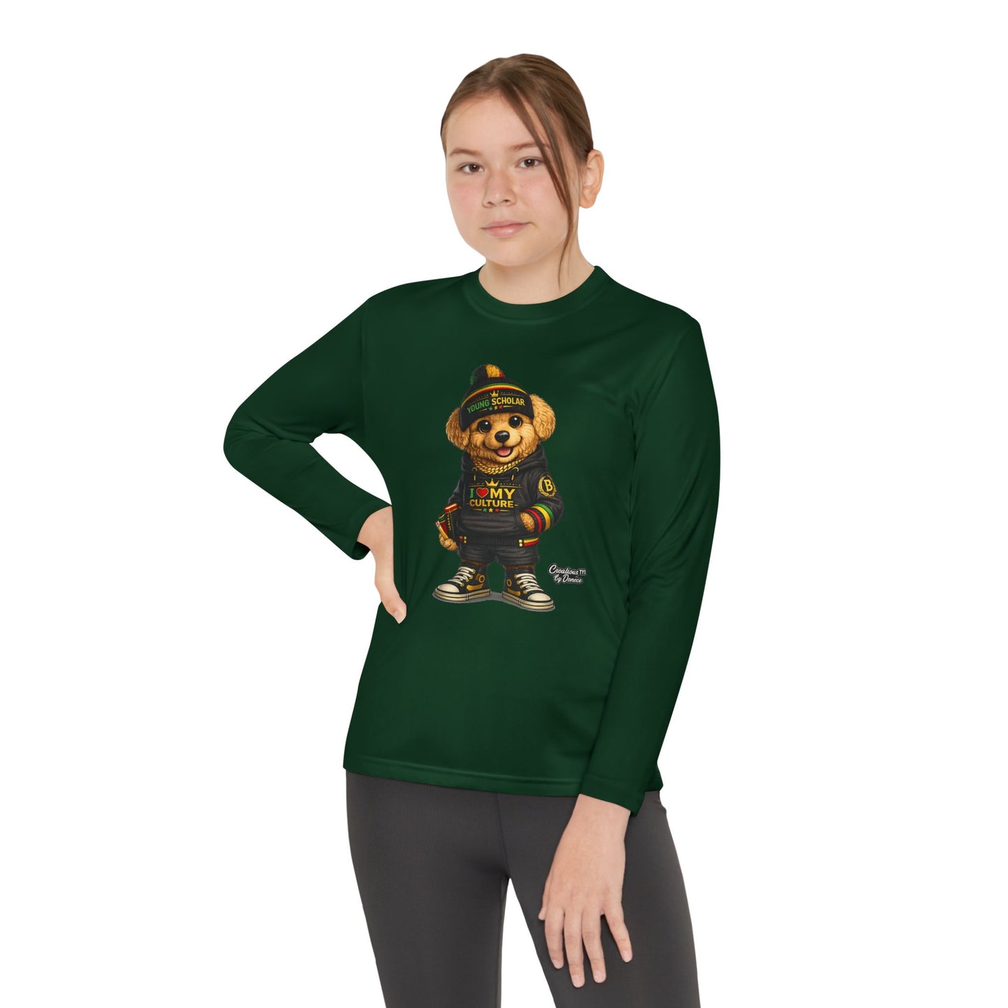 Youth Long Sleeve Tee — Streetwear Teddy Bear Graphic